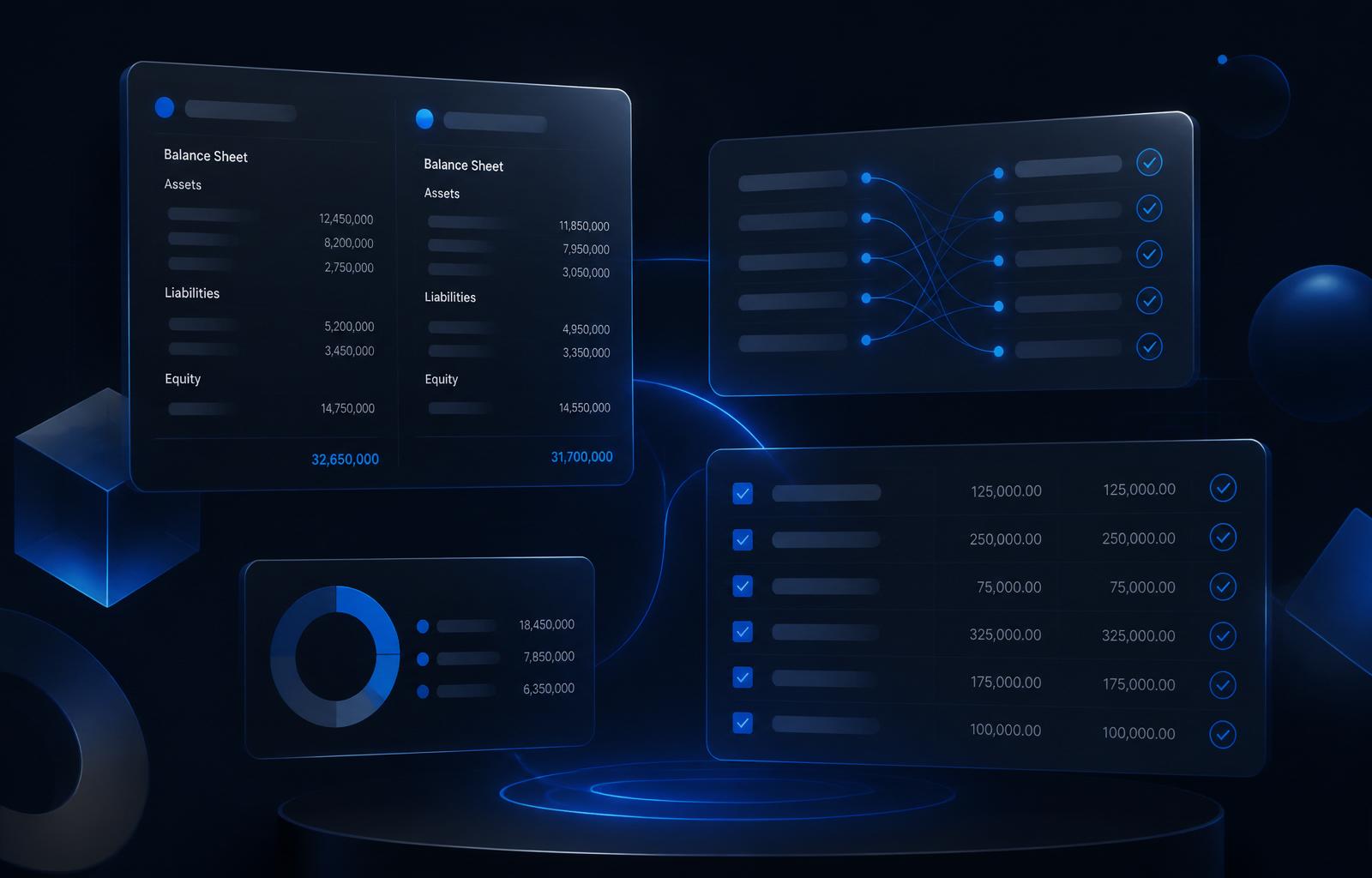 Quickest dashboard showing intercompany balance reconciliation across QuickBooks companies